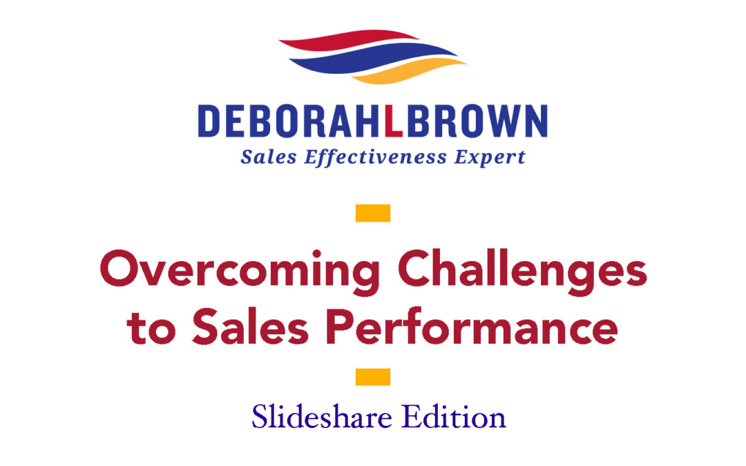 Overcoming Challenges To Sales Performance